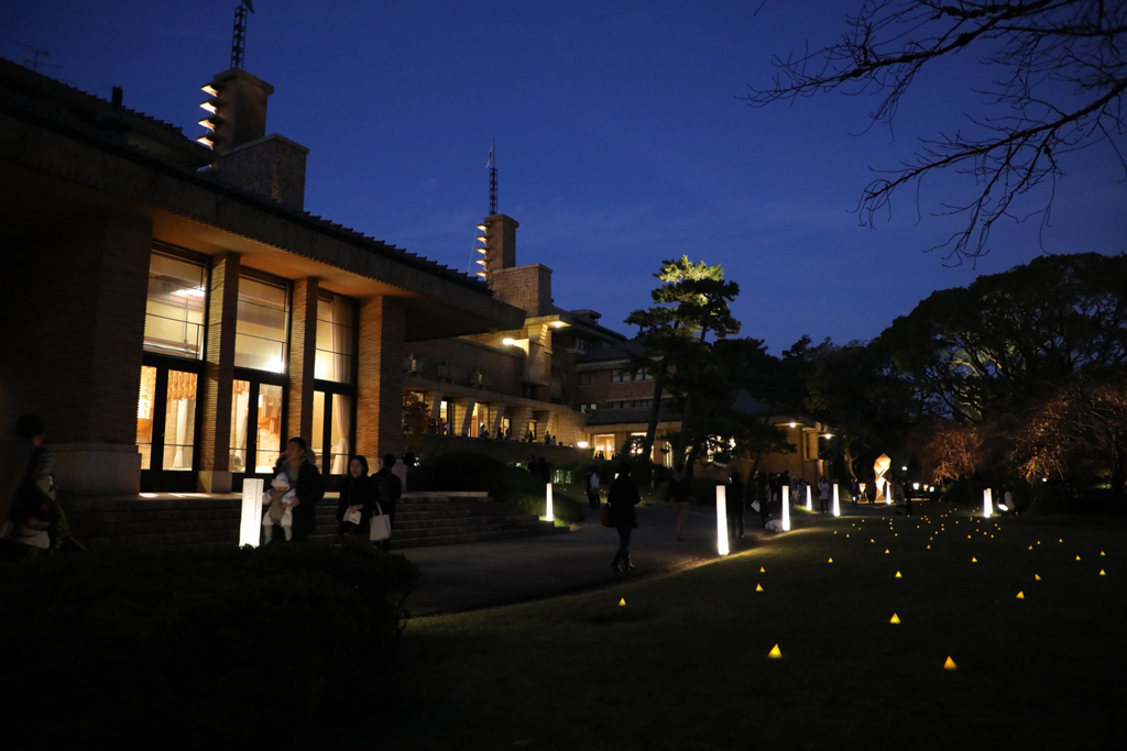甲子園会館、日本庭園等のライトアップ