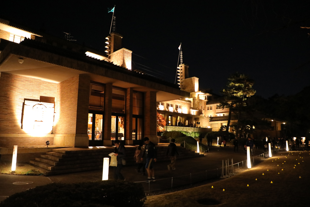 甲子園会館、日本庭園等のライトアップ