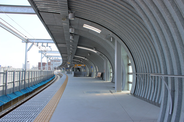 View of east side of platform