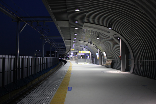 View of east side of platform