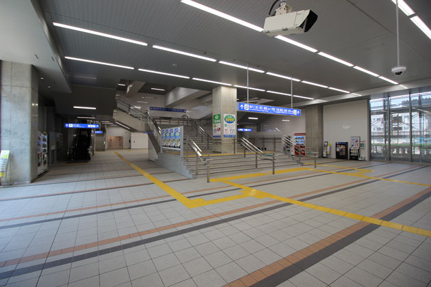 View of central stairs office from concourse