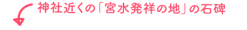 神社近くの「宮水発祥の地」の石碑
